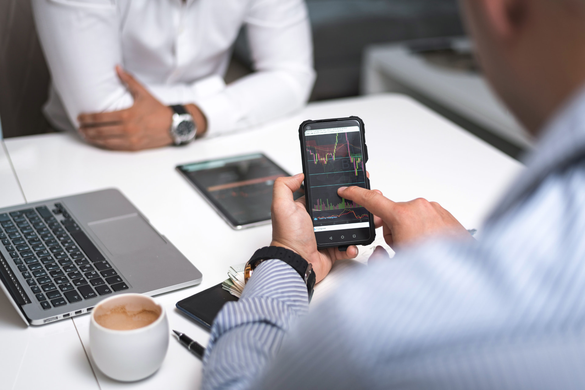 Small business owner reviewing online growth